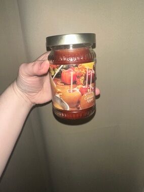 VTG Home & Garden Party jar candle caramel apple new